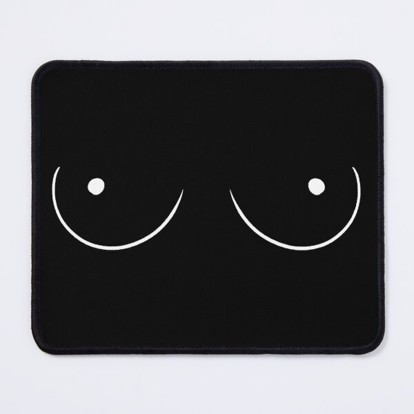 Boobs Boob Shapes Breasts Mouse Mat Rectangle or Round Mousepad