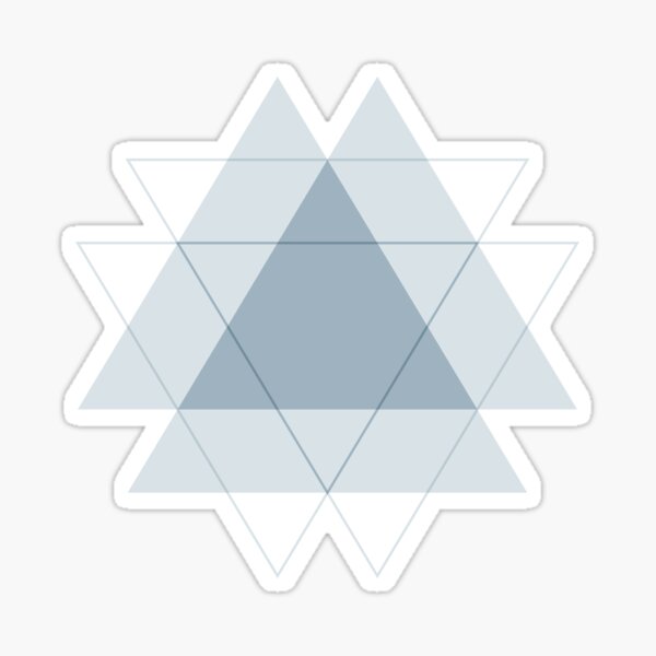Symmetrical Geometric Design #1 - triangle Sticker