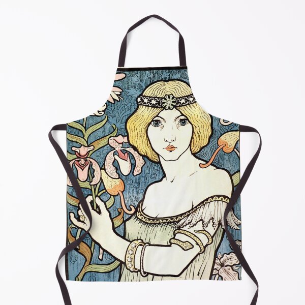 Item preview, Pretty Art Nouveau Print - Girl with Flowers designed and sold by TTWG.
