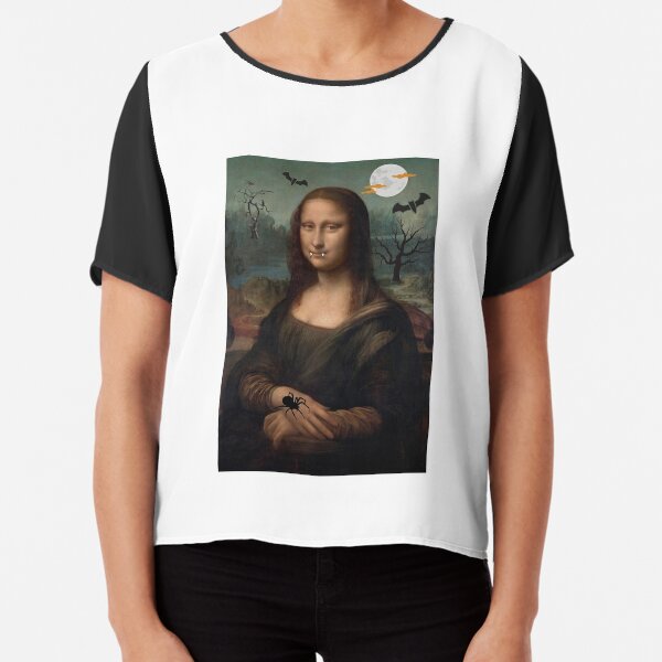 Mona Lisa Vampire Parody Meme Chiffon Top