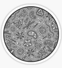 Microbes - Grey / Gray Sticker