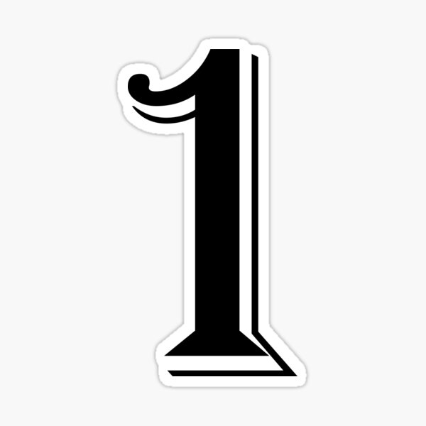 Lucky Number one 1 Sticker