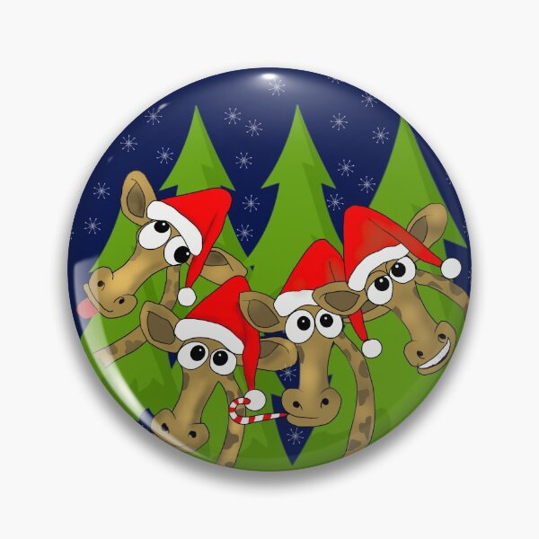 Item preview, Christmas Giraffes Santa Hats designed and sold by Cedarrue.