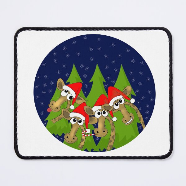 Item preview, Christmas Giraffes Santa Hats designed and sold by Cedarrue.
