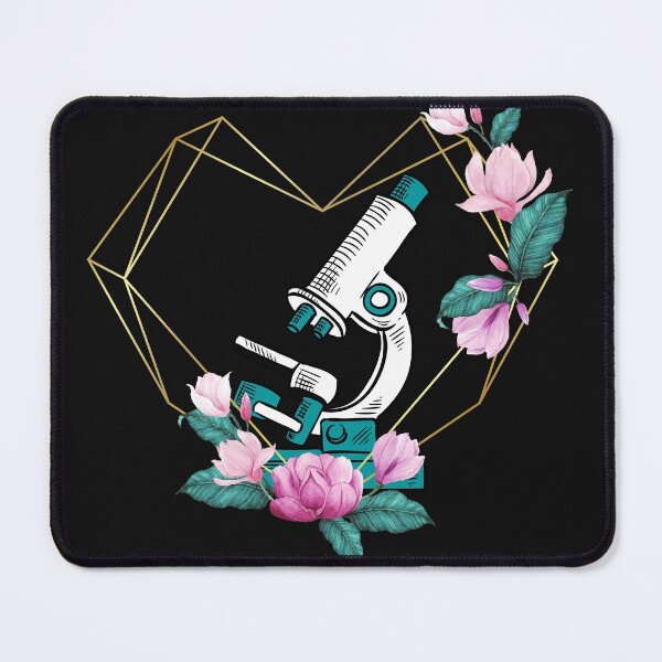 Item preview, WATERCOLOR FLORAL HEART FRAME MICROSCOPE MEDICAL LABORATORY SCIENCE designed and sold by Hippiesole.