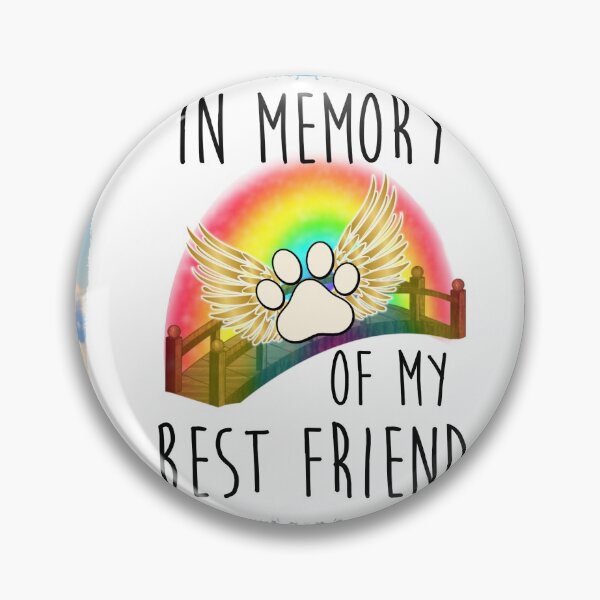 Item preview, Pet loss in memory rainbow bridge dog cat memorial keepsake paw print puppy kitten bird fish companion  designed and sold by tiffanator606.