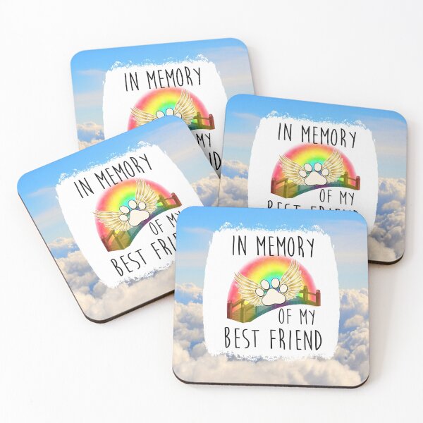 Item preview, Pet loss in memory rainbow bridge dog cat memorial keepsake paw print puppy kitten bird fish companion  designed and sold by tiffanator606.