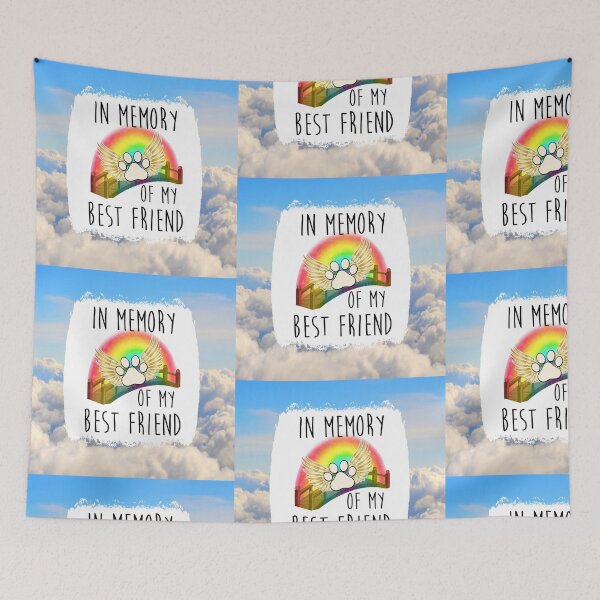 Item preview, Pet loss in memory rainbow bridge dog cat memorial keepsake paw print puppy kitten bird fish companion  designed and sold by tiffanator606.