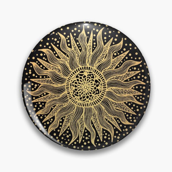 Item preview, Black and Gold Sun Mandala Confetti designed and sold by Julie Erin Designs.
