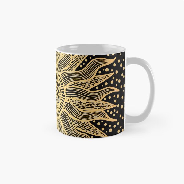 Item preview, Black and Gold Sun Mandala Confetti designed and sold by Julie Erin Designs.