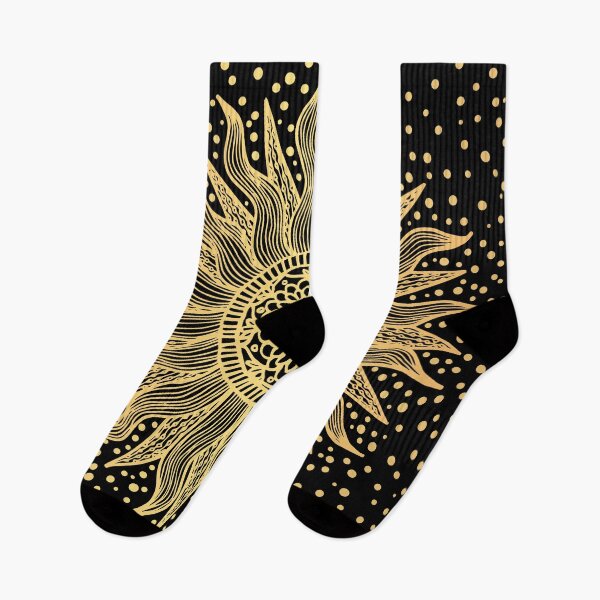 Item preview, Black and Gold Sun Mandala Confetti designed and sold by Julie Erin Designs.
