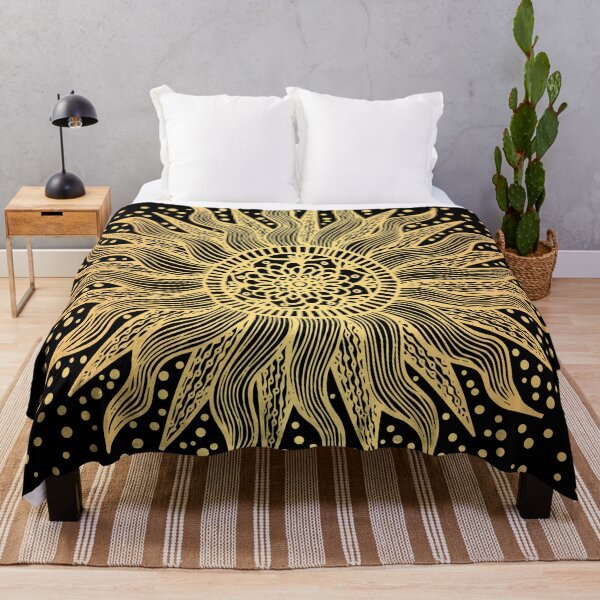 Item preview, Black and Gold Sun Mandala Confetti designed and sold by Julie Erin Designs.