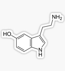 Serotonin Molecule Sticker
