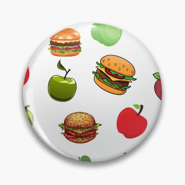 Item preview, Apple and burger pattern designed and sold by YuneDesigns.