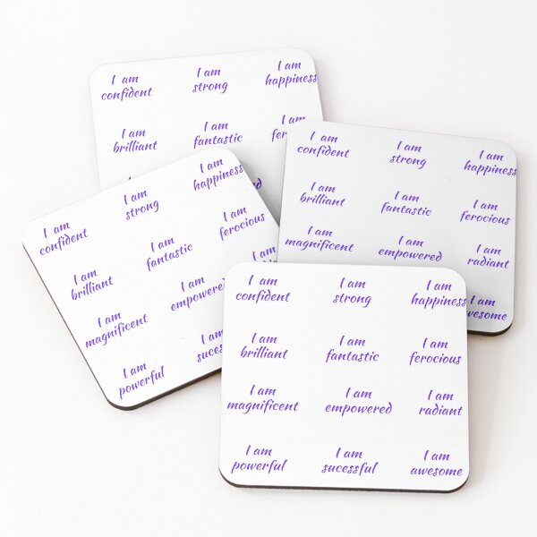 Item preview, positive affirmation stickers pack, blue designed and sold by Pugnaciousprint.