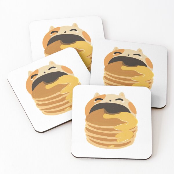 Item preview, Pop cat click eat yummy pancake designed and sold by auraiwhale.