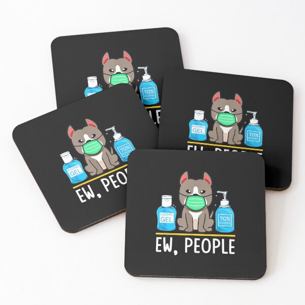 Item preview, Pitbull dog Face Mask Hand Sanitizer Funny Ew People designed and sold by wowart4u.