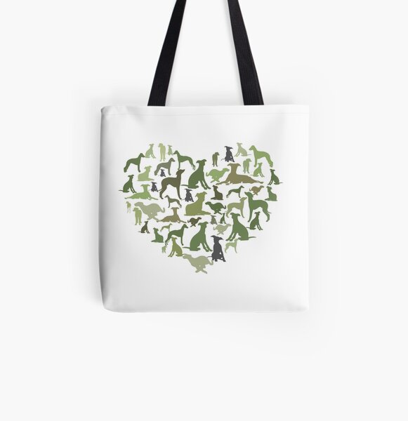 Whippets All Over Print Tote Bag