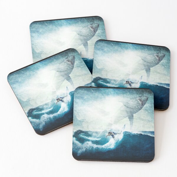 Item preview, Shark Infested Waters designed and sold by Verdant Rose Studio.