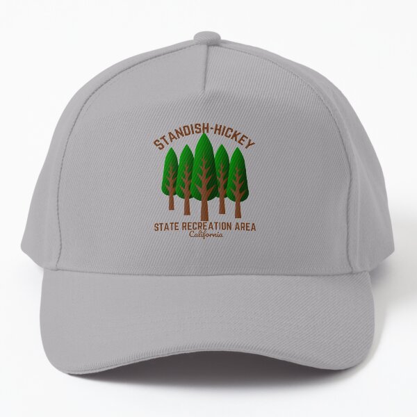Standish-Hickey State Recreation Area, Leggett California, Dark Brown Text Hiking / Outdoors Baseball Cap