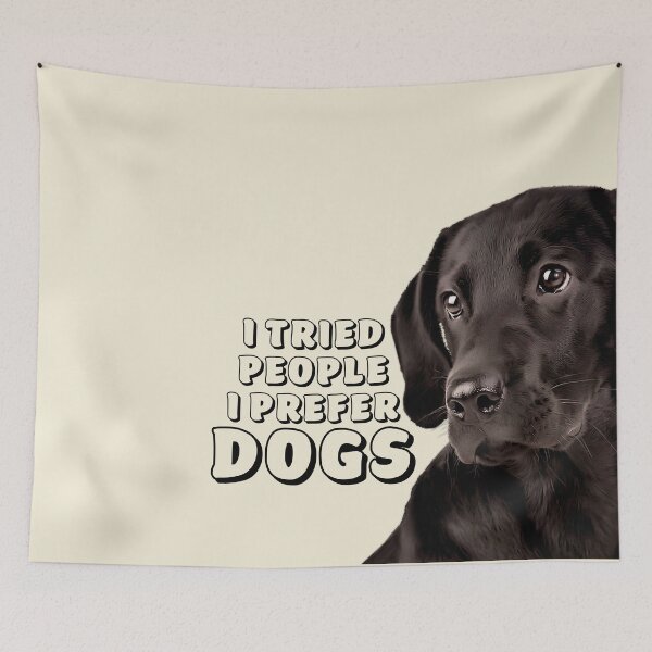 Item preview, I Tried People I Prefer Dogs Cute Black Labrador Dog Retriever Face Quote Gift designed and sold by catchyology.