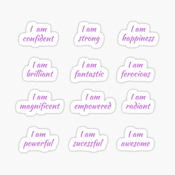 Demonstrate diligence daily. Positive Affirmation stickers and