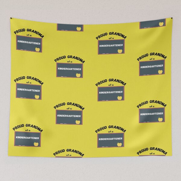 Item preview, proud grandma of a kindergartener, chalkboard graphic designed and sold by Jessi-Sketches.