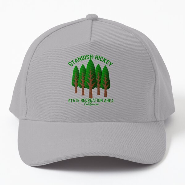 Standish-Hickey State Recreation Area, Leggett California, Light Green Text Hiking / Outdoors Baseball Cap