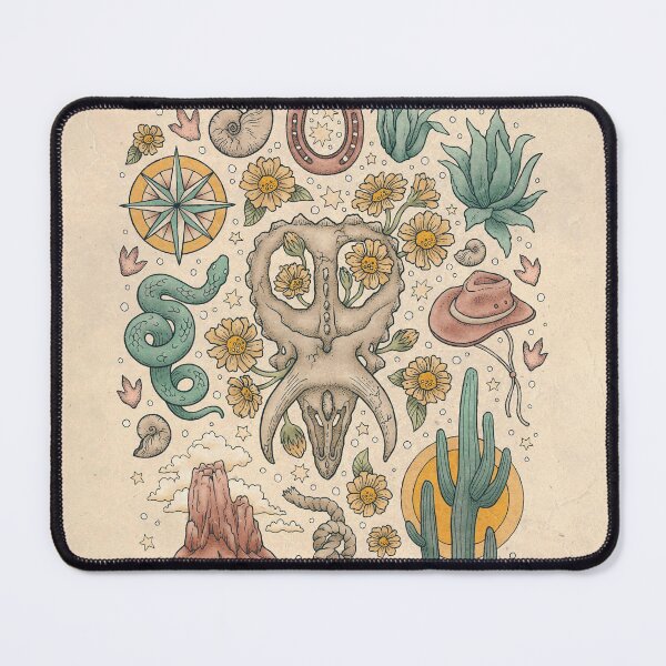 Item preview, The Desert Sunflowers | Dinosaur Southwest Adventure Art | Natural History Explorer designed and sold by OMEGAFAUNA.