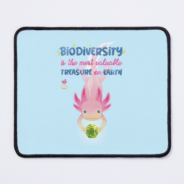 Item preview, Biodiversity is the Most Valuable Treasure on Earth - A cute Axolotl holding a gem designed and sold by FabsDesign.