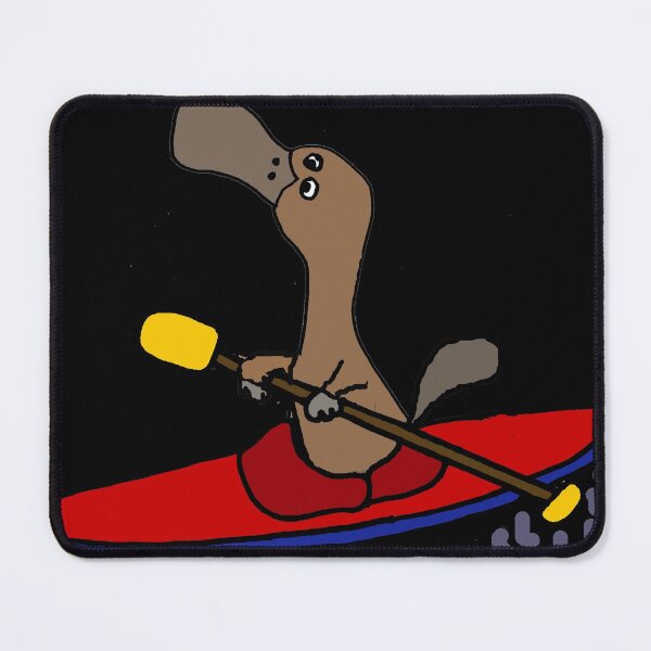 Item preview, Funny Duck-billed Platypus Kayaking Cartoon designed and sold by Nature's Fancy.