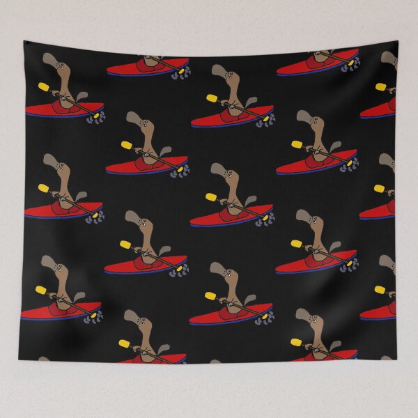 Item preview, Funny Duck-billed Platypus Kayaking Cartoon designed and sold by Nature's Fancy.