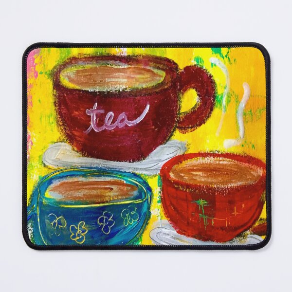 Item preview, Tea Cups  - Kitchen Art designed and sold by KATHLEEN TENNANT ART.