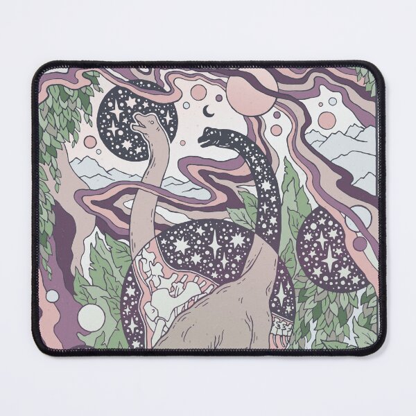 Jurassic Portal | Purple Haze Palette | Dinosaur Science Fiction Art Mouse Pad
