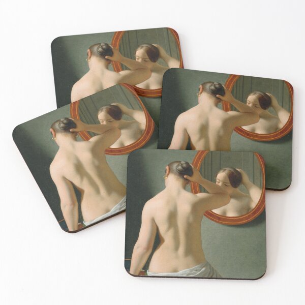 Item preview, Mujer de pie frente a un espejo, por Christoffer Wilhelm Eckersberg. designed and sold by Historical Paintings.