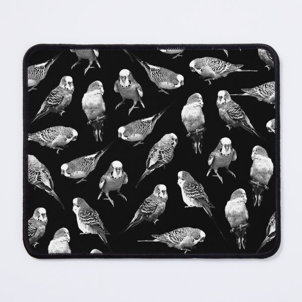Item preview, Black & White Budgie Pattern designed and sold by Alienphysique.