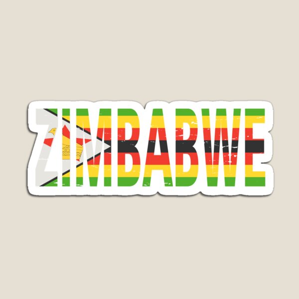 Item preview, Zimbabwe Text in Colours of the Zimbabwean Flag designed and sold by Scotch Macaskill.
