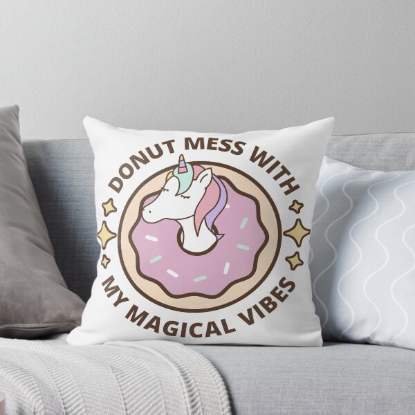 Item preview, Donut Mess with my Magical Vibes // Unicorn Love designed and sold by FartingUnicorn.