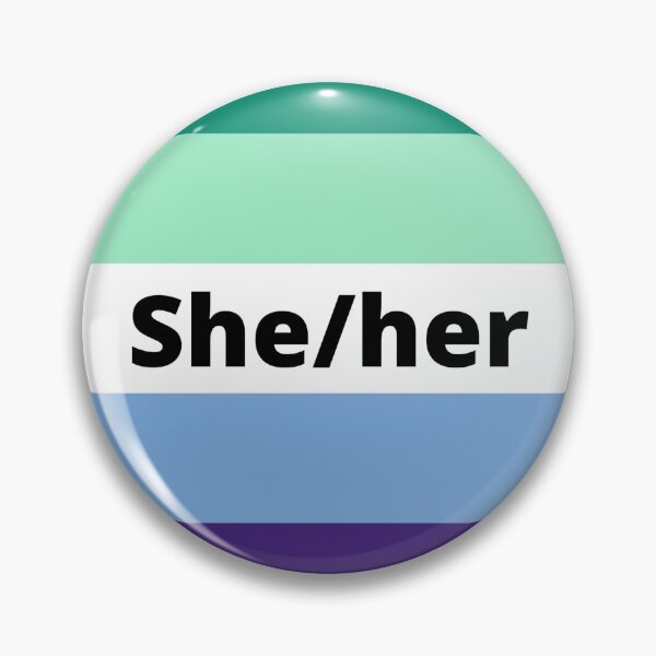 Item preview, Gay Vincian flag with she/her pronouns designed and sold by PridefulApparel.