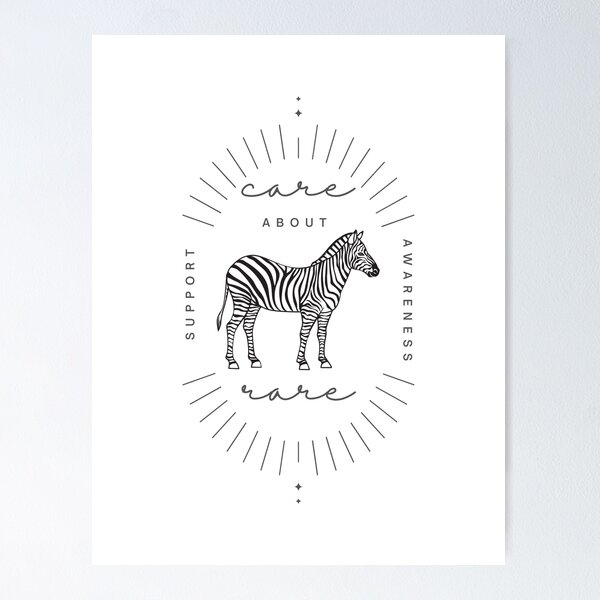 Item preview, Care About Rare Raise Awareness for Rare Disease Day Zebra  designed and sold by bykatiekathleen.