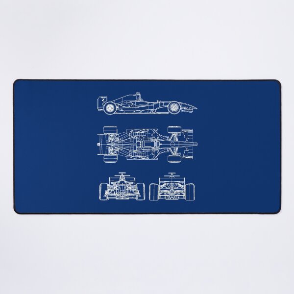 Item preview, Racing car blueprint project blue designed and sold by ideasfinder.