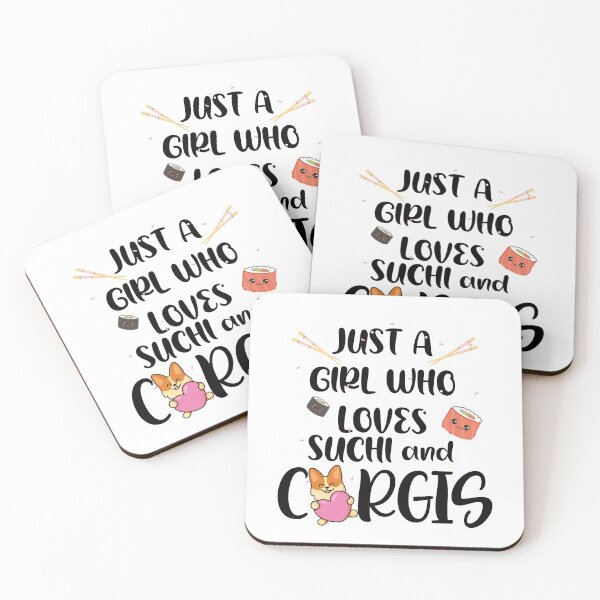 Item preview, Just A Girl Who Loves Sushi and corgis women Girls Gift for  dogs lovers Japanese Food designed and sold by nadiammk.