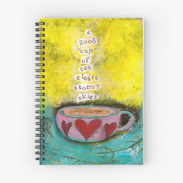 Item preview, Tea Clears Stormy Skies - Tea Inspired Art designed and sold by KATHLEEN TENNANT ART.