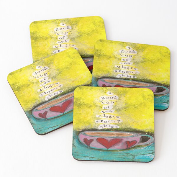 Item preview, Tea Clears Stormy Skies - Tea Inspired Art designed and sold by KATHLEEN TENNANT ART.
