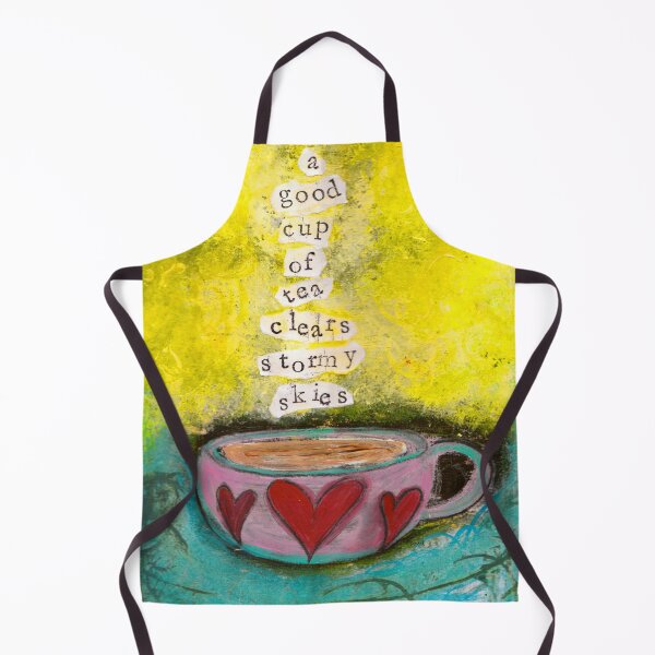 Item preview, Tea Clears Stormy Skies - Tea Inspired Art designed and sold by KATHLEEN TENNANT ART.