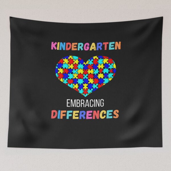 Item preview, Kindergarten Embracing differences Autism 1st Day Of School T-Shirt designed and sold by mouadriahi.
