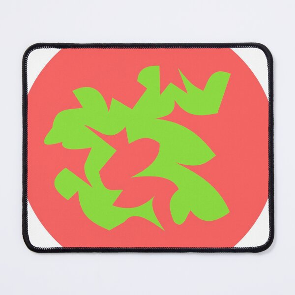 Item preview, Light Green Abstract Shape Design on a Red Hue Background designed and sold by ThisNThatImages.