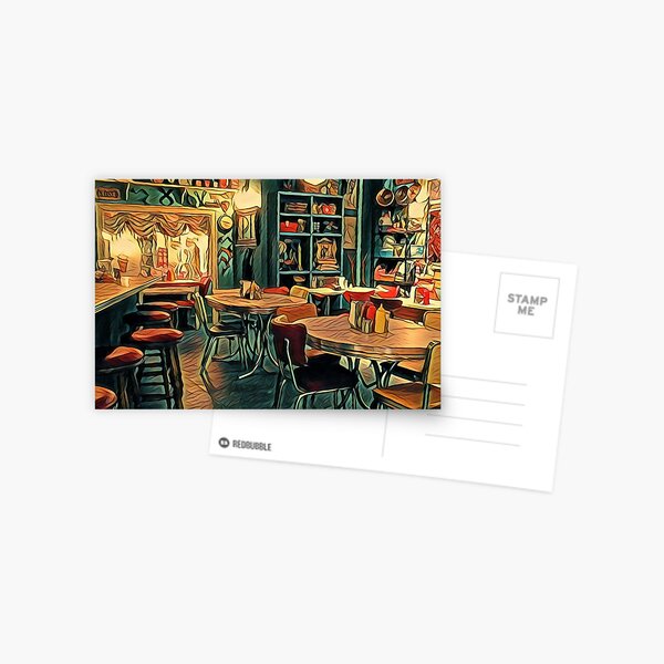 Vista previa del artículo con la obra «El restaurante II», diseñado y vendido por Fenay Designs.