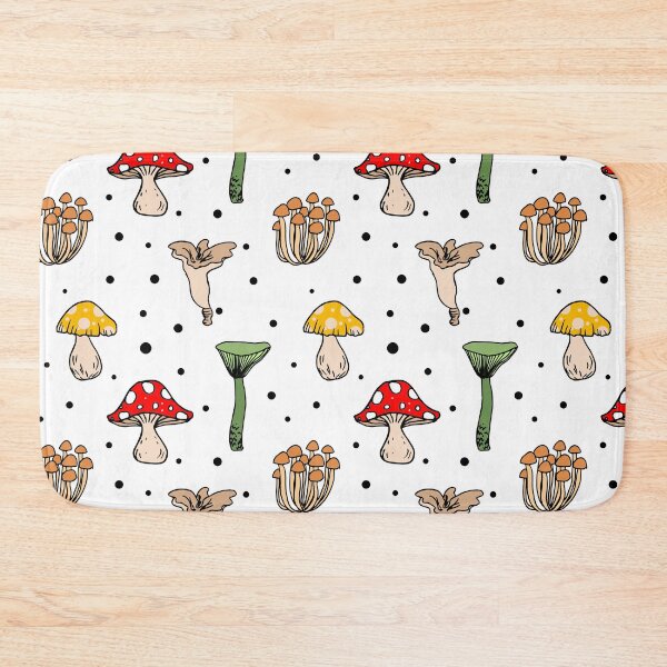 Item preview, Woodland Shrooms Pattern White designed and sold by Julie Erin Designs.