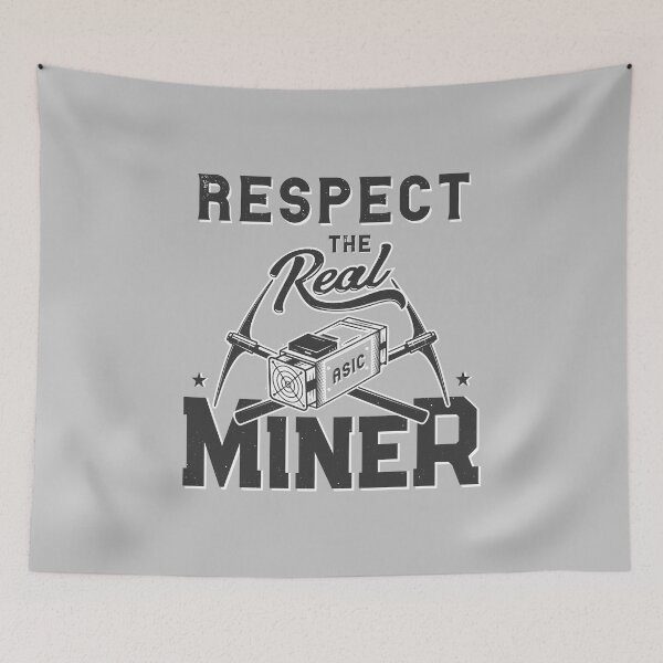 Item preview, Respect The Real Miner ASIC Rig Crypto Mining designed and sold by scooterbaby.
